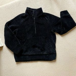 Scuba oversized fleece funnel neck half-zip long